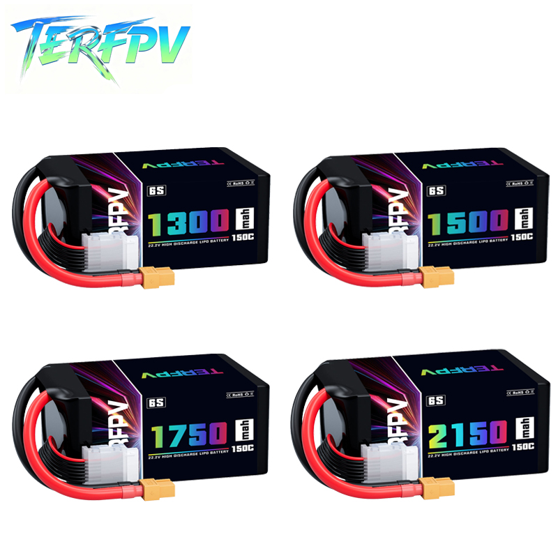 Drone Battery 6S - Baterai Lipo TERFPV 6S 22.2V 1300/1500/1750./2150mAh