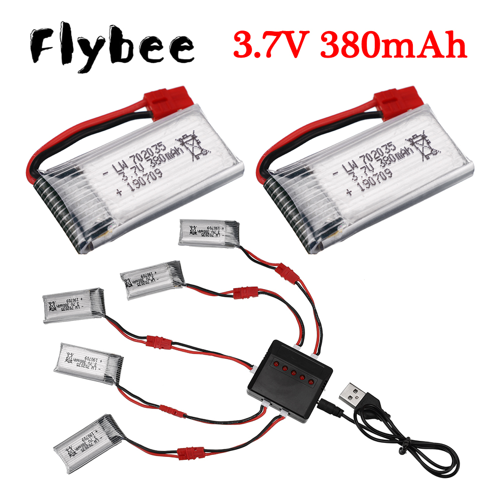 Drone Battery Charger - Baterai Lipo 3.7V 380mAh dengan pengisi