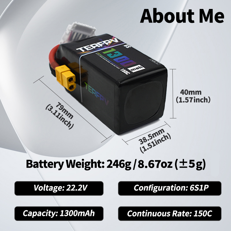 Baterai Lipo TERFPV 6S 22.2V 1 - Drone Battery 6S ulasan dan harga