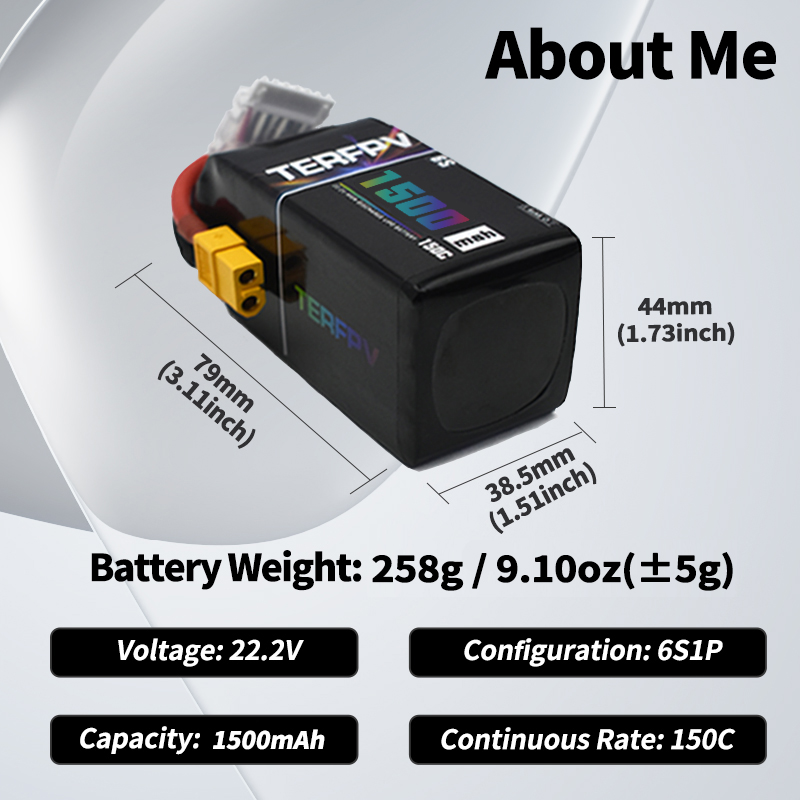 Baterai Lipo TERFPV 6S 22.2V 1 - Drone Battery 6S ulasan dan harga