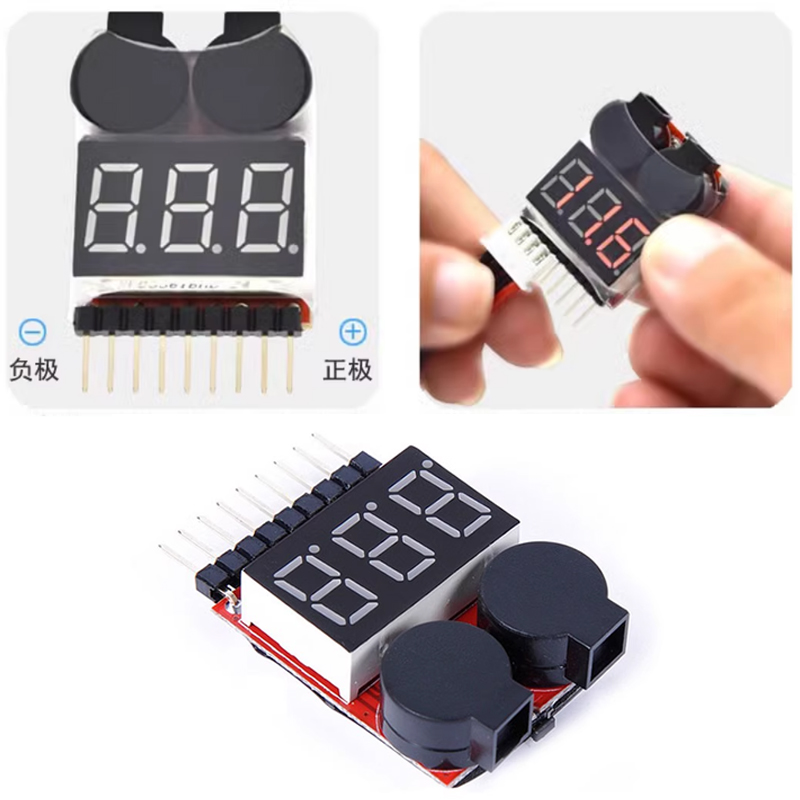 Pengukur tegangan mobil RC, pe - Drone Battery Voltage Checker ulasan dan harga