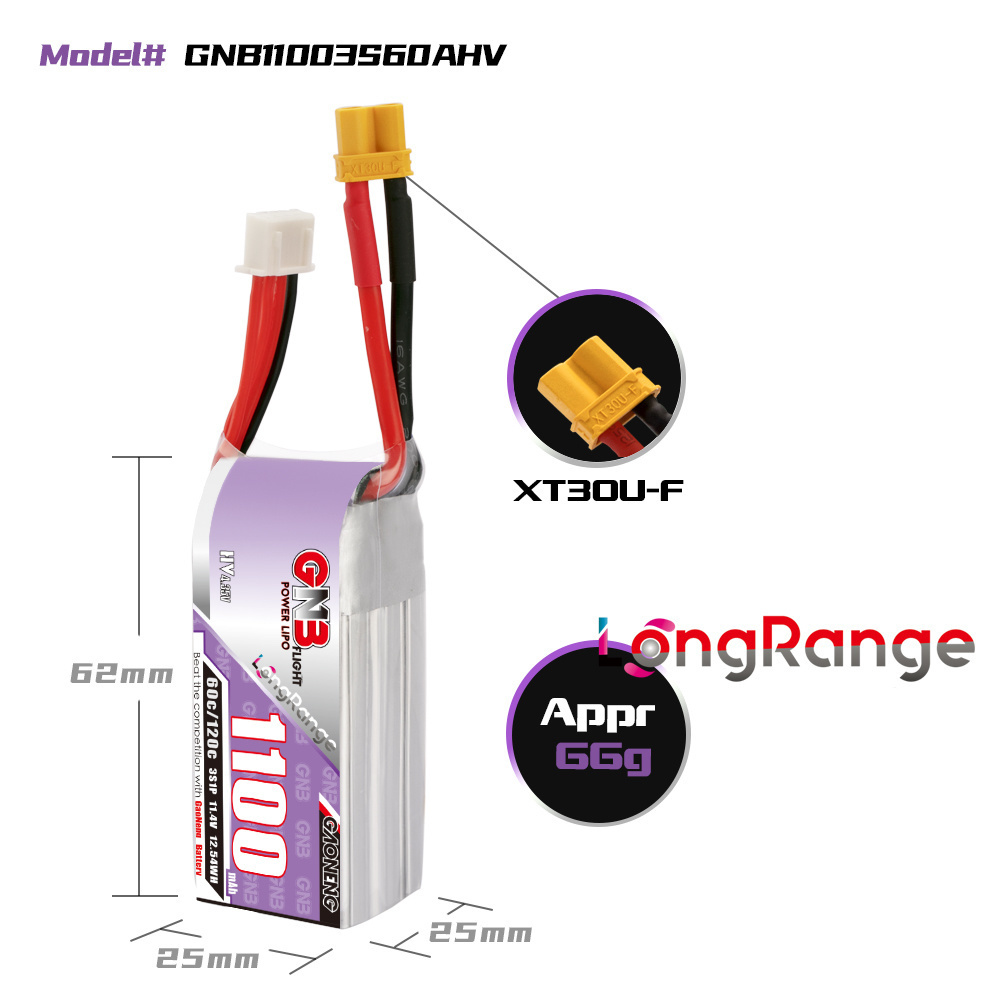 GNB Drone balap panjang, suku  - Drone Battery 3S ulasan dan harga