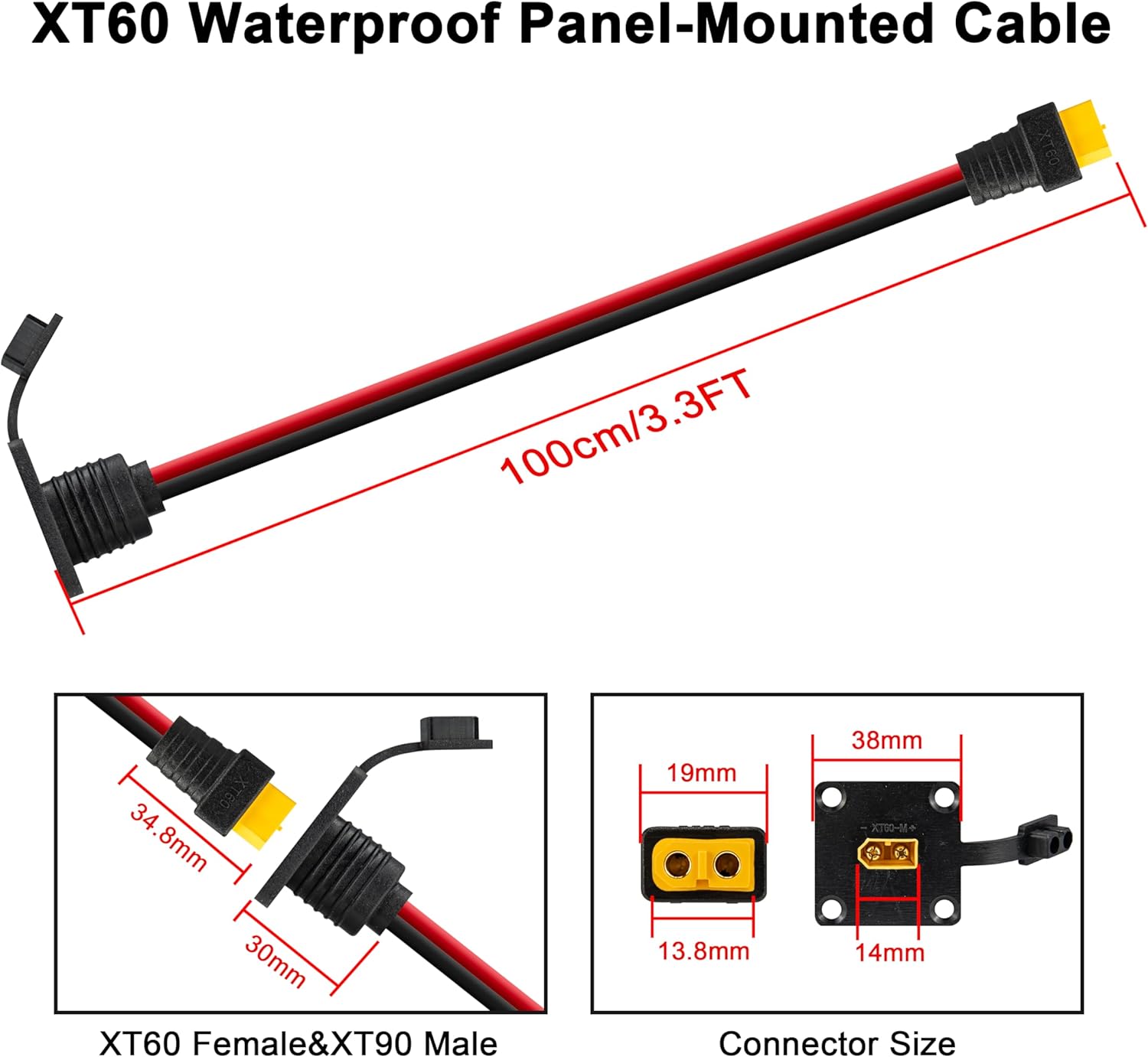 JMUYTOP 3FT 12AWG XT60 Kabel P - Drone Battery Connector ulasan dan harga